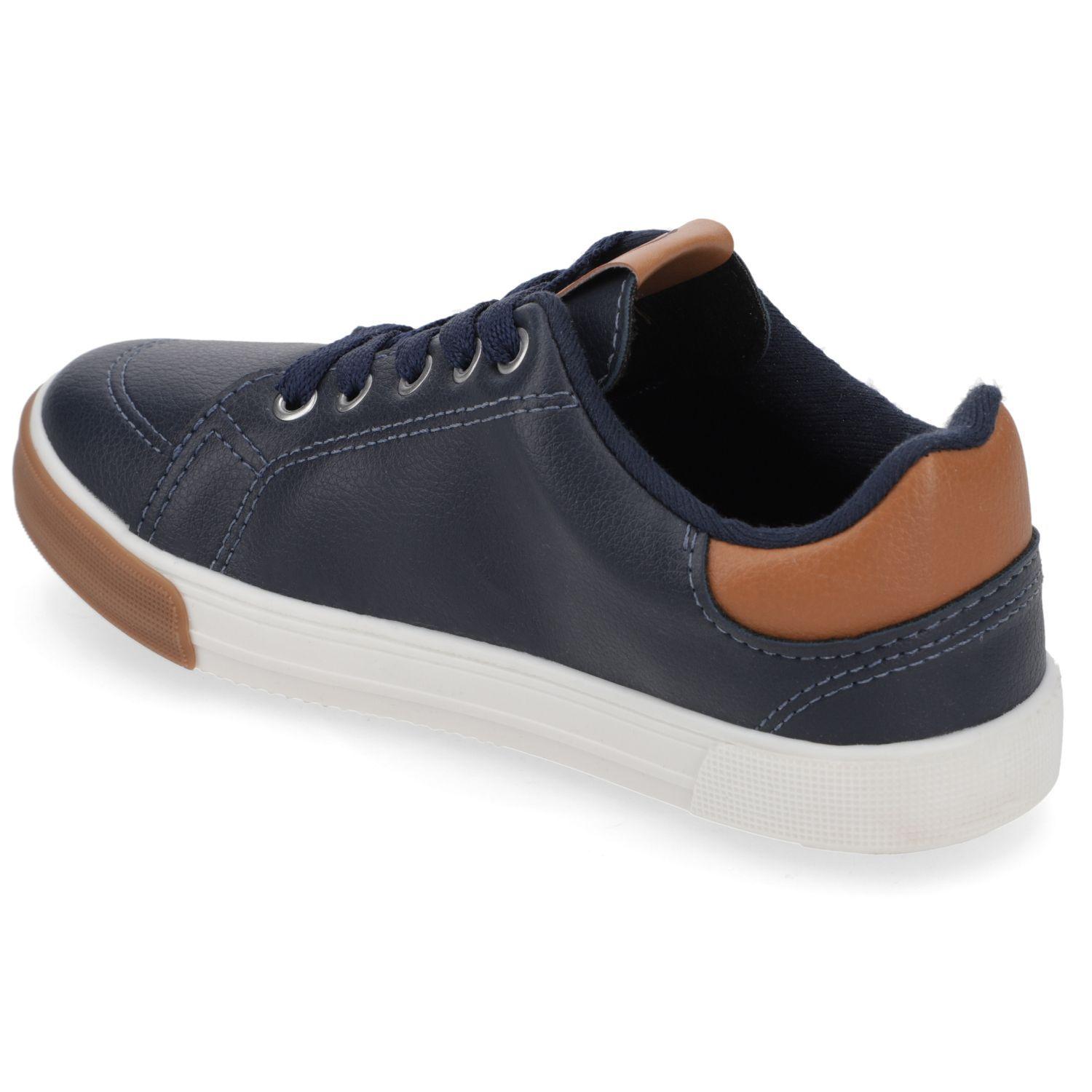 Zapatilla Urbana Niño Azul con Café Molekinho-3