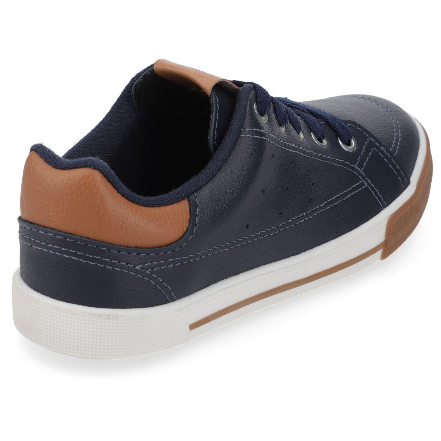 Zapatilla Urbana Niño Azul con Café Molekinho-4