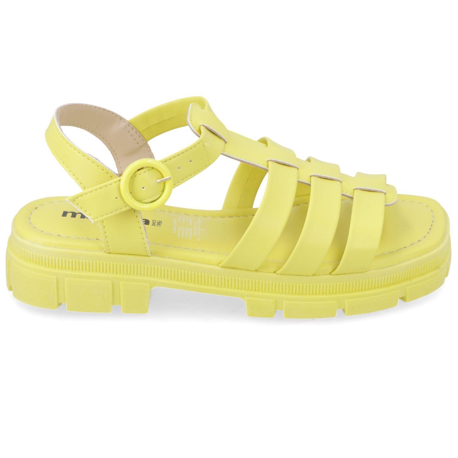 Sandalia Plana Moleca Amarillo 10879-1