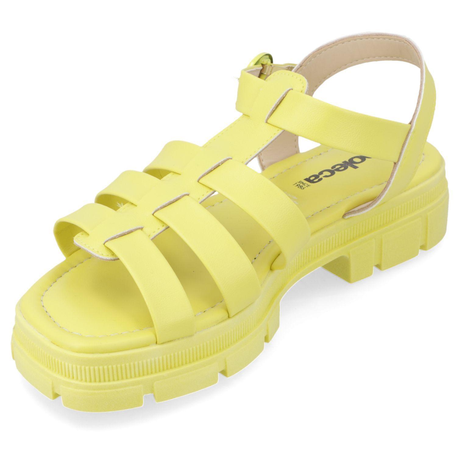 Sandalia Plana Moleca Amarillo 10879-2