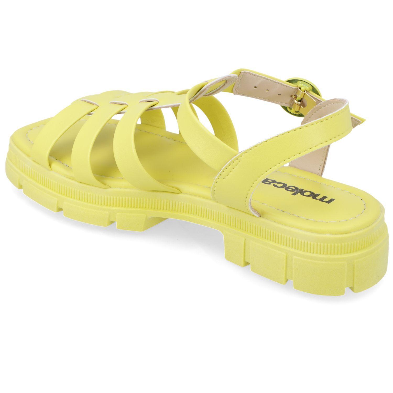 Sandalia Plana Moleca Amarillo 10879-3