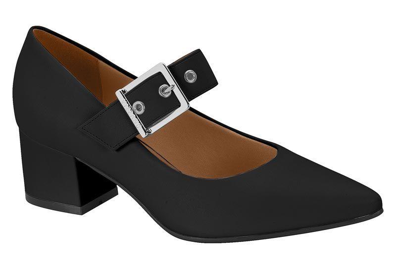 Zapato Mujer Taco Cuadrado Negro 1220-359- Vizzano-0