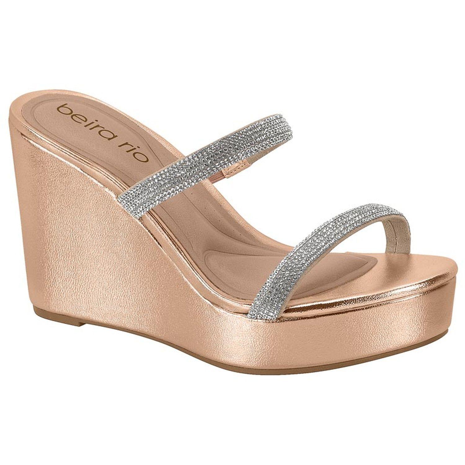 Sandalia Taco Beira Rio Rosado 12072-0