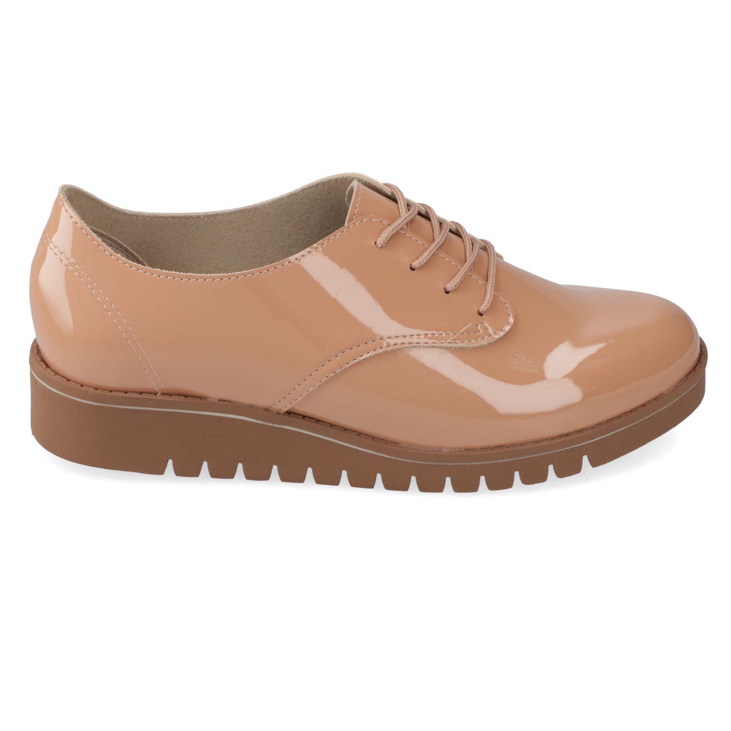 Oxford Beira Rio Nude 658/Natural/Blanco Off Verniz Premium-1