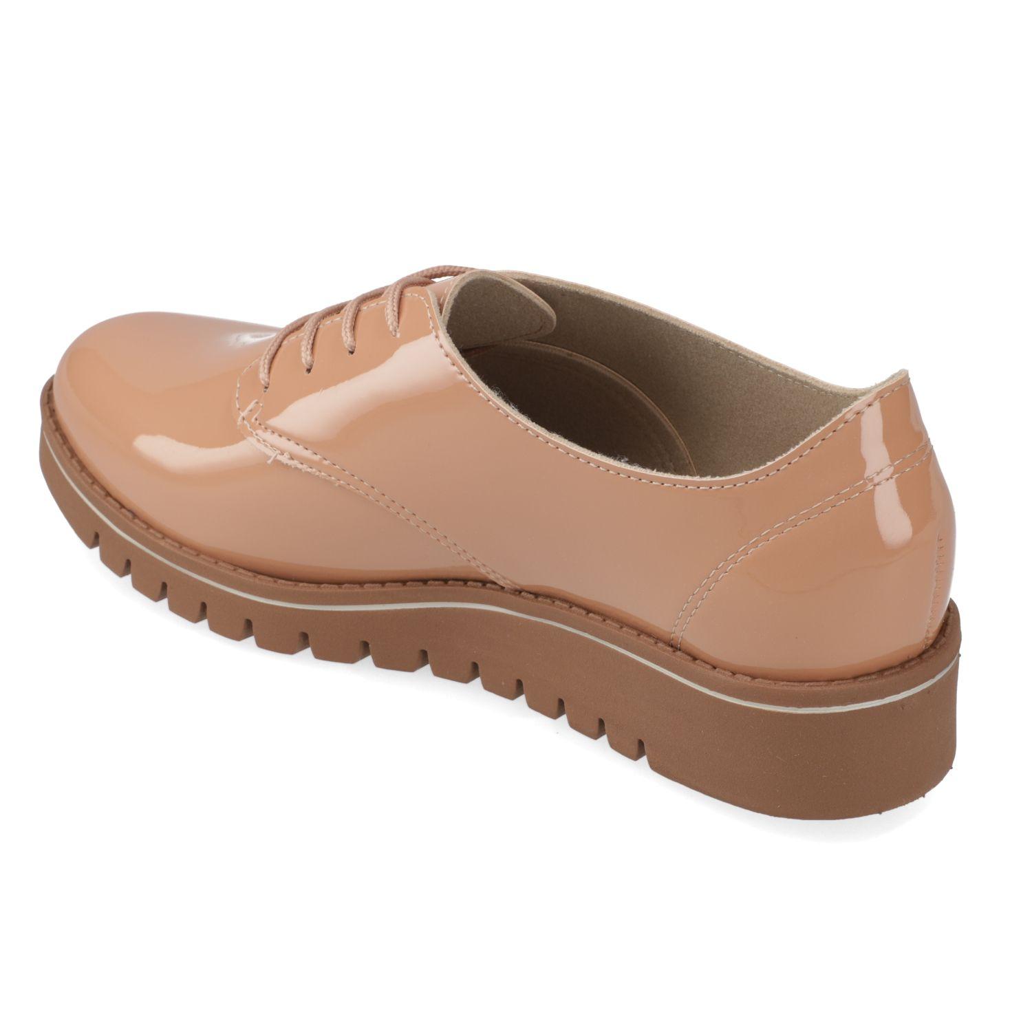Oxford Beira Rio Nude 658/Natural/Blanco Off Verniz Premium-3