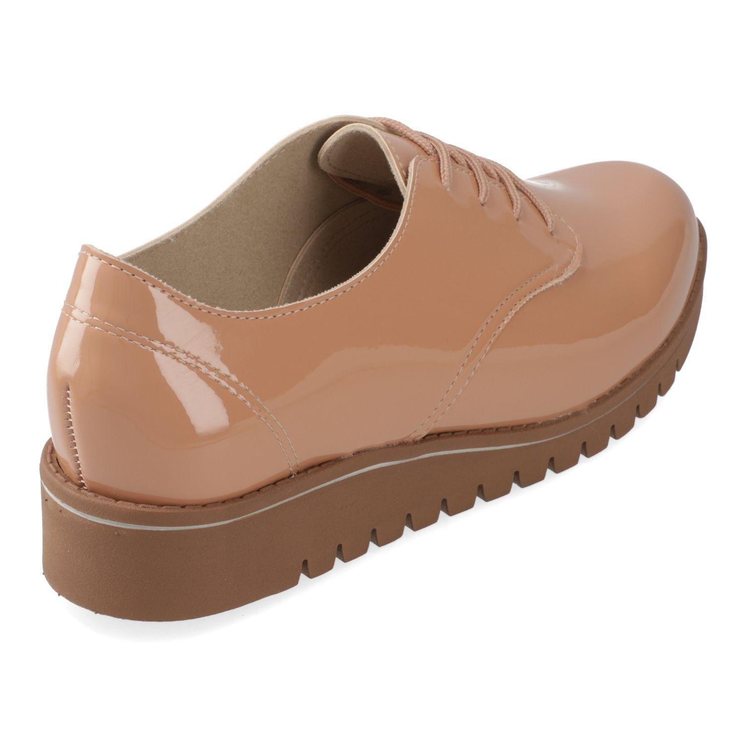 Oxford Beira Rio Nude 658/Natural/Blanco Off Verniz Premium-4