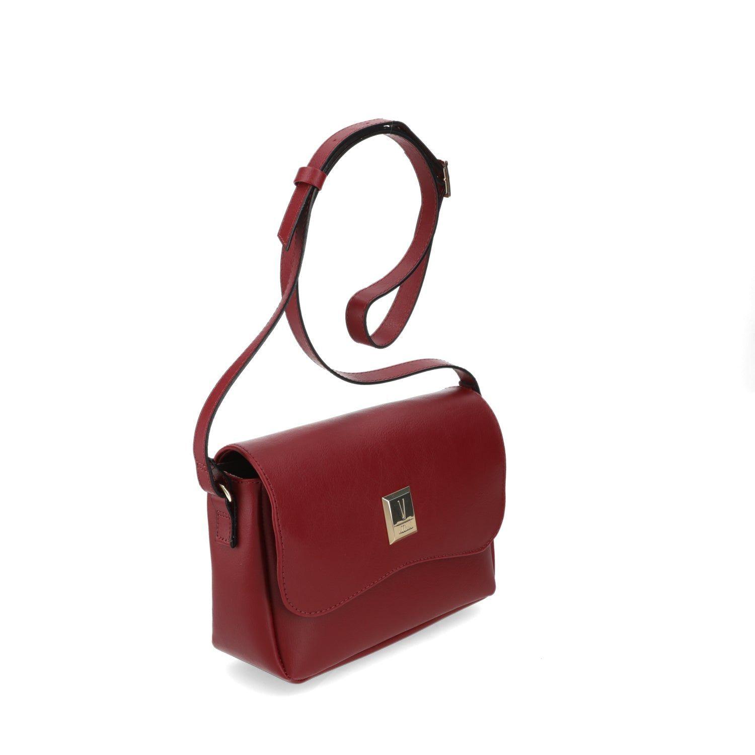 Cartera Bandolera Mujer Vizzano Roja con Detalle Metálico-4