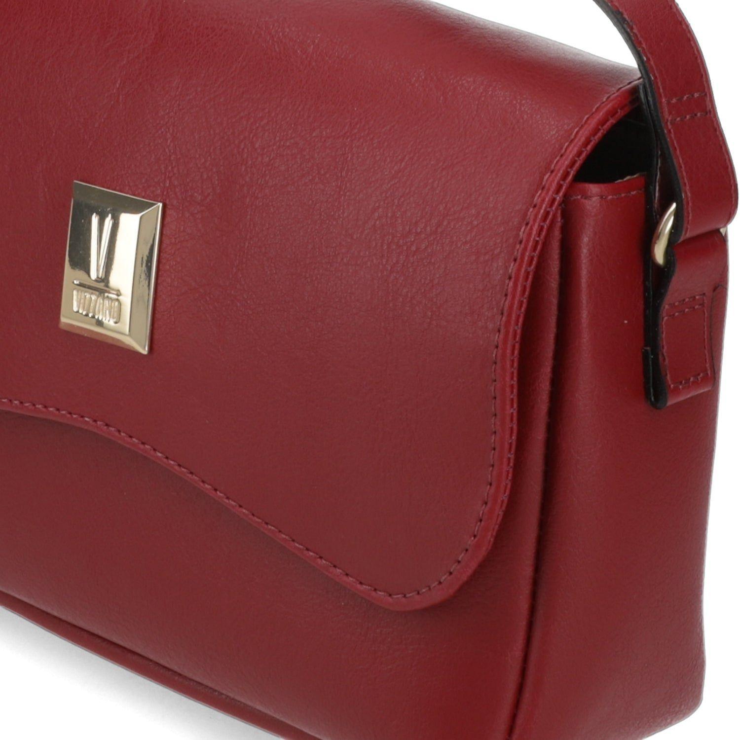 Cartera Bandolera Mujer Vizzano Roja con Detalle Metálico-5