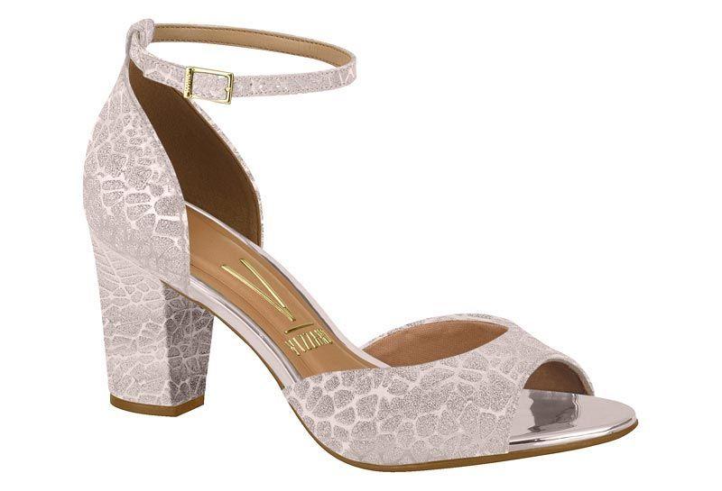 Sandalia Taco Vizzano Plateada 16231-5