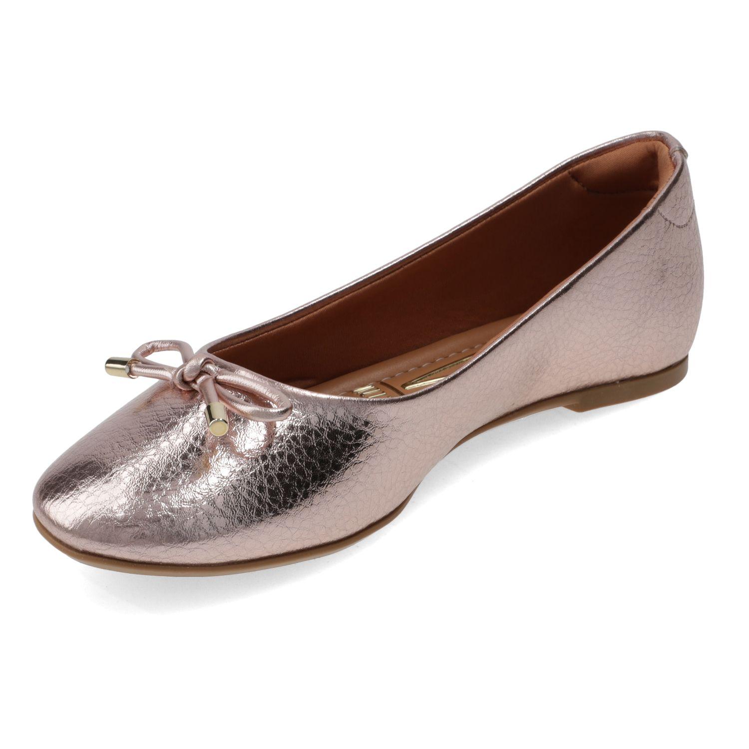 Ballerina Vizzano Rosado Efecto Cuero-2