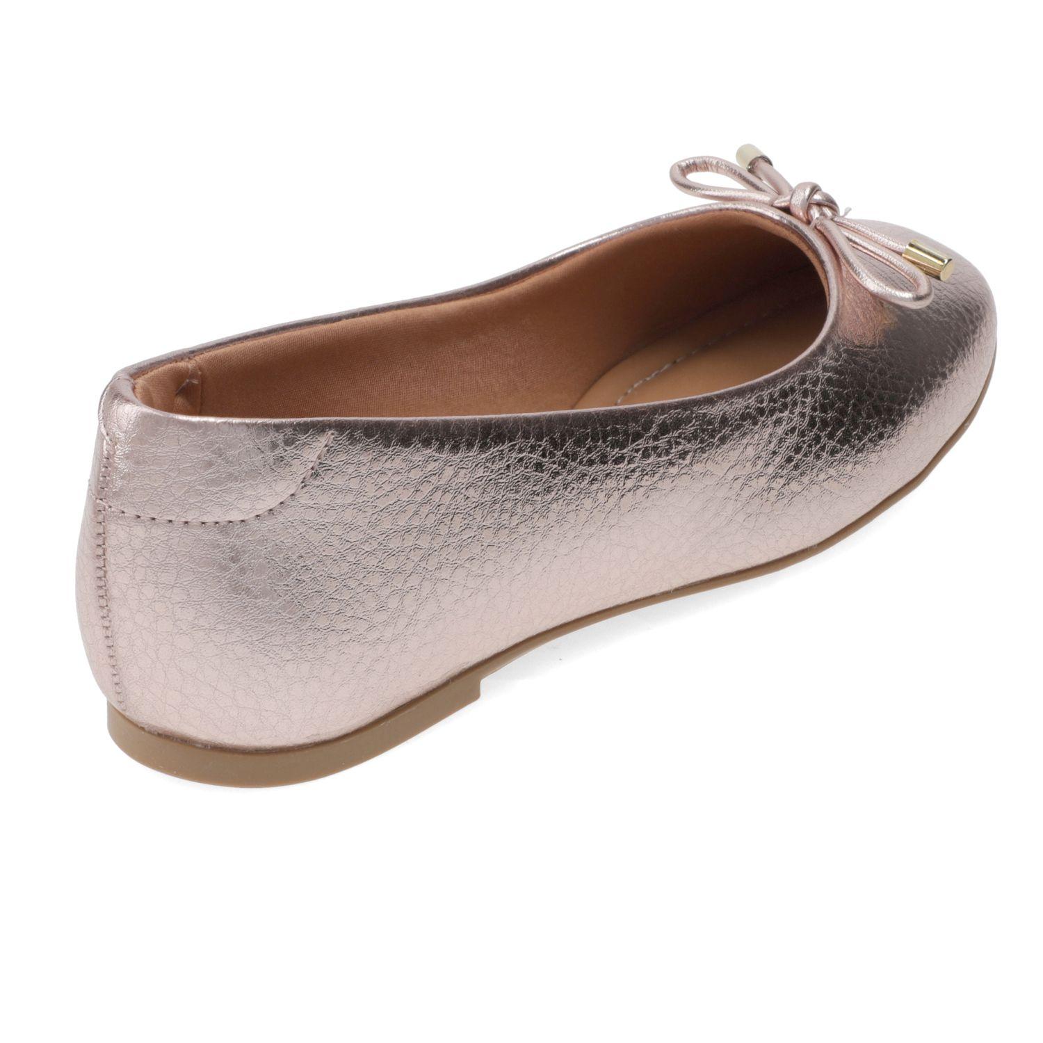Ballerina Vizzano Rosado Efecto Cuero-4
