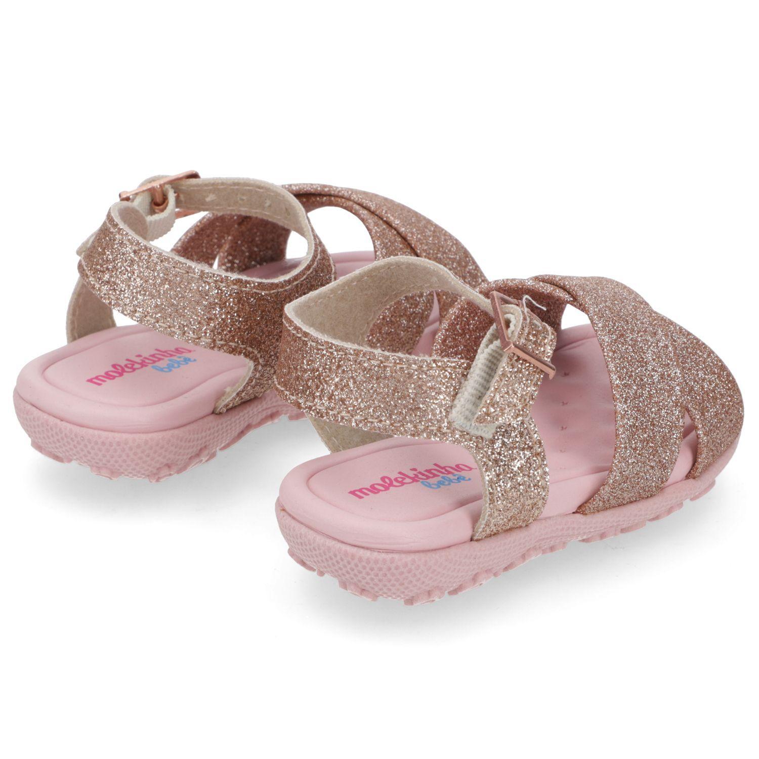 Sandalia Niña Glitter Rosado con Hebilla Ajustable-2