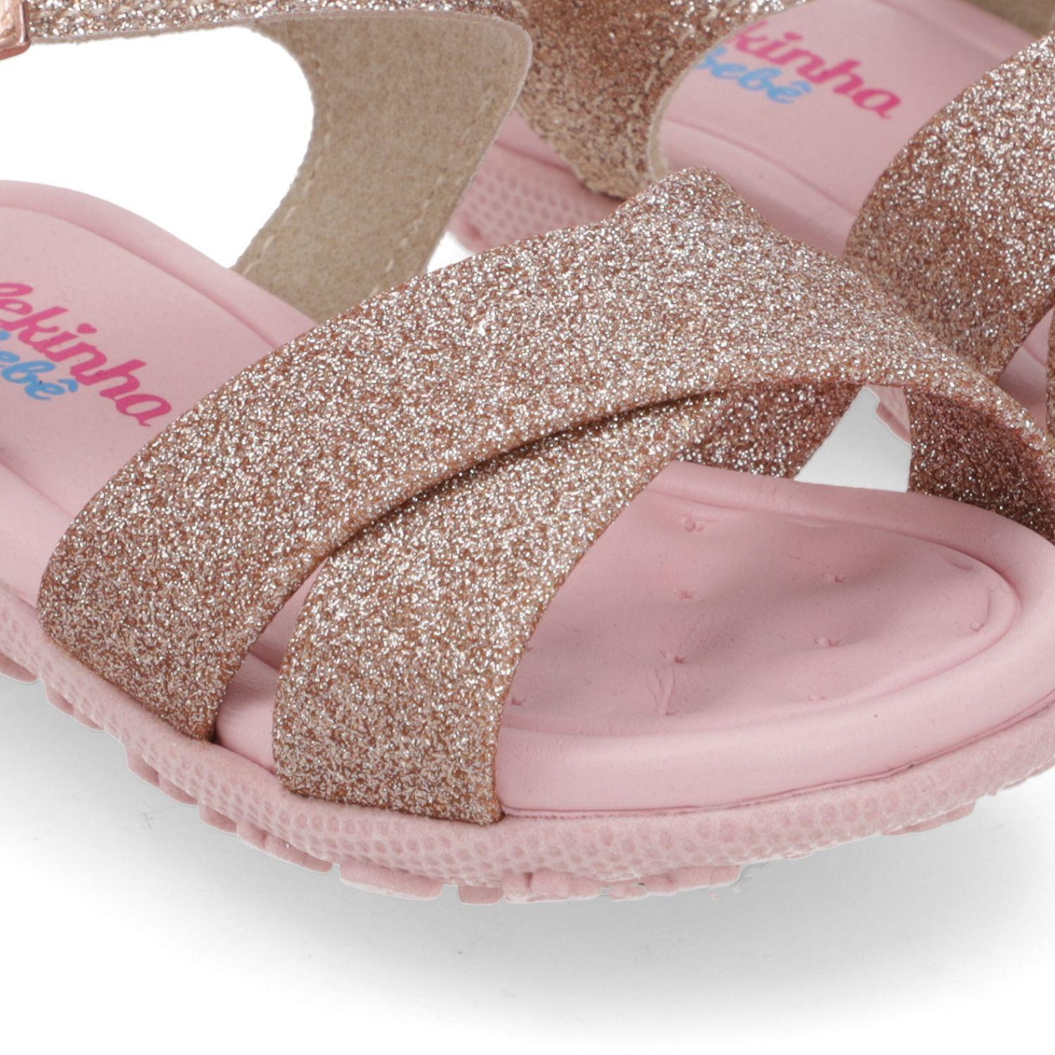 Sandalia Niña Glitter Rosado con Hebilla Ajustable-5