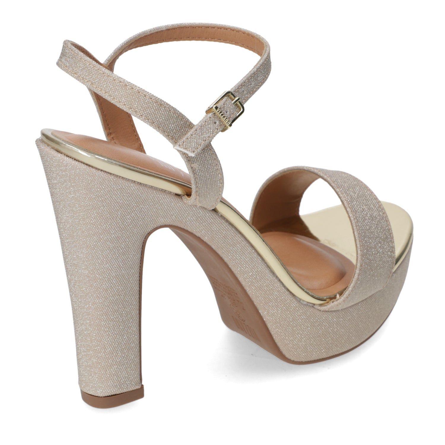 Sandalia Taco Cuadrado Glitter Dorado-3