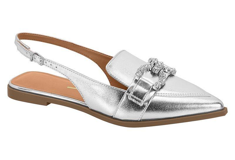 Ballerina Vizzano Plateado Metalico Efecto Cuero-0