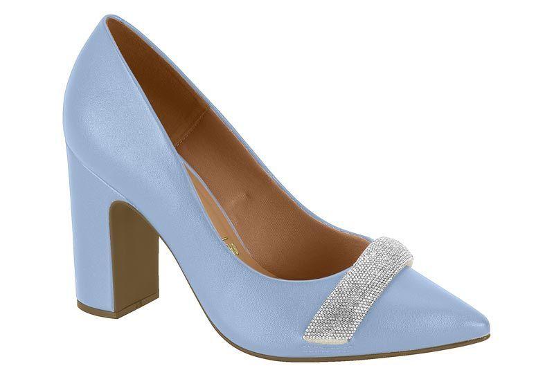 Zapato Mujer Taco Cuadrado Azul 1285-437- Vizzano-0