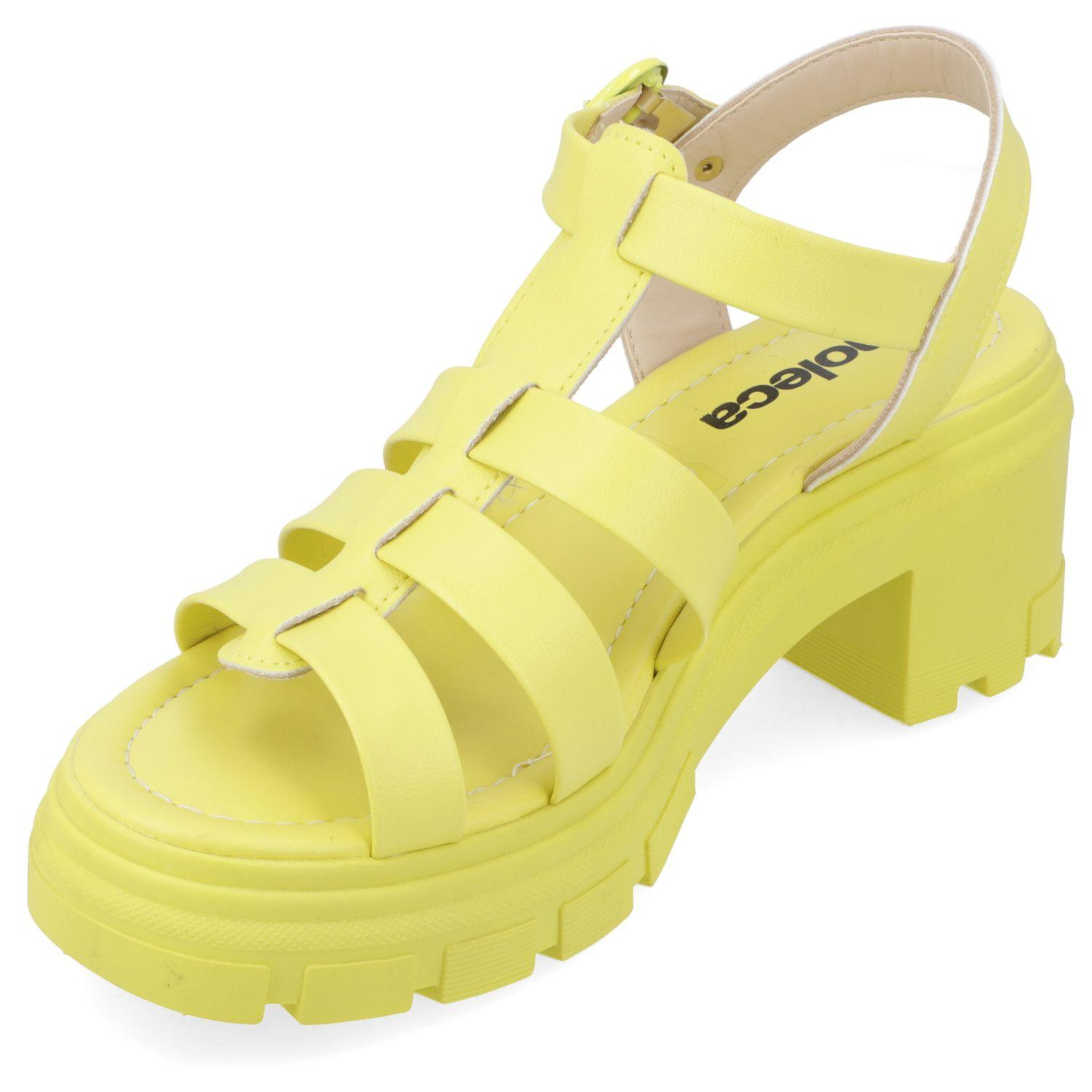 Sandalia Taco Moleca Amarillo 10939-2