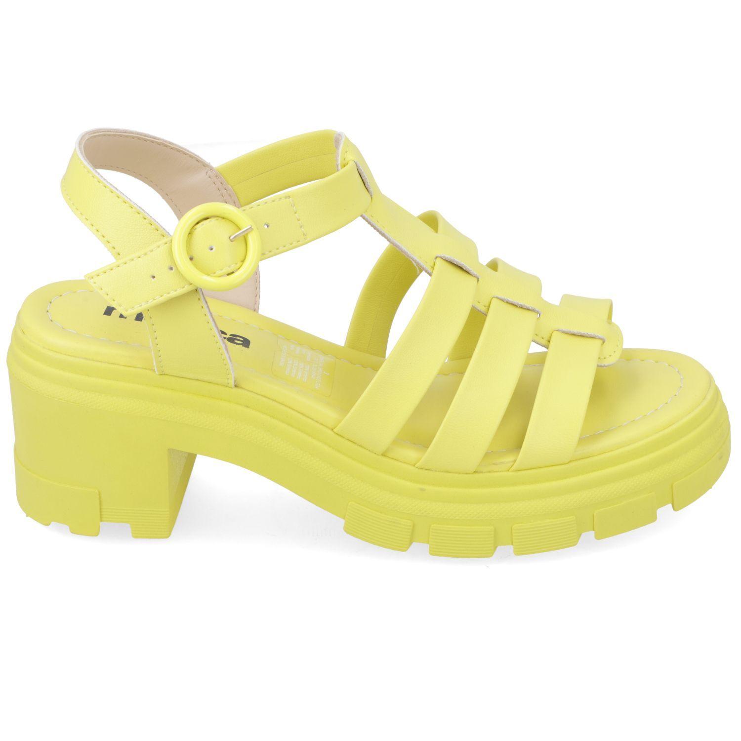 Sandalia Taco Moleca Amarillo 10939-1