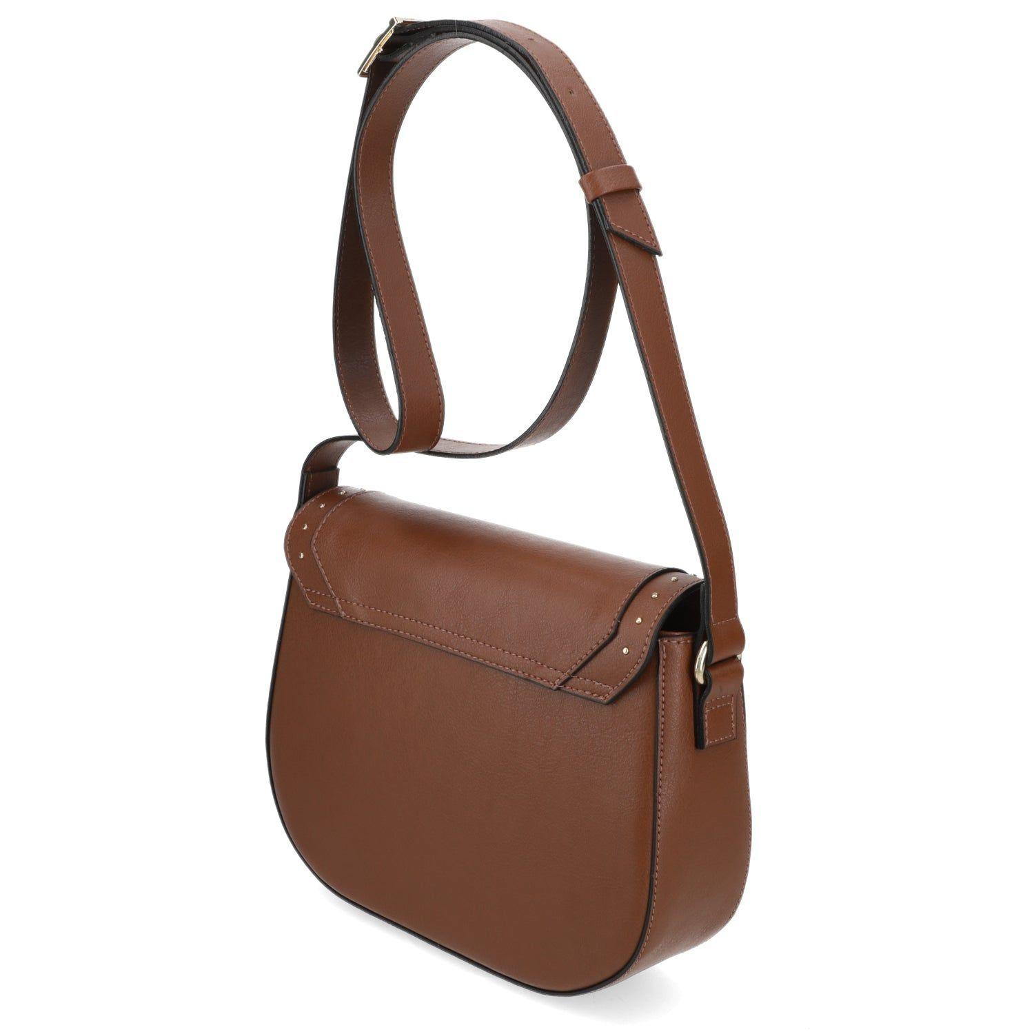 Cartera Bandolera Mujer Vizzano Camel con Detalles de Tachas-3