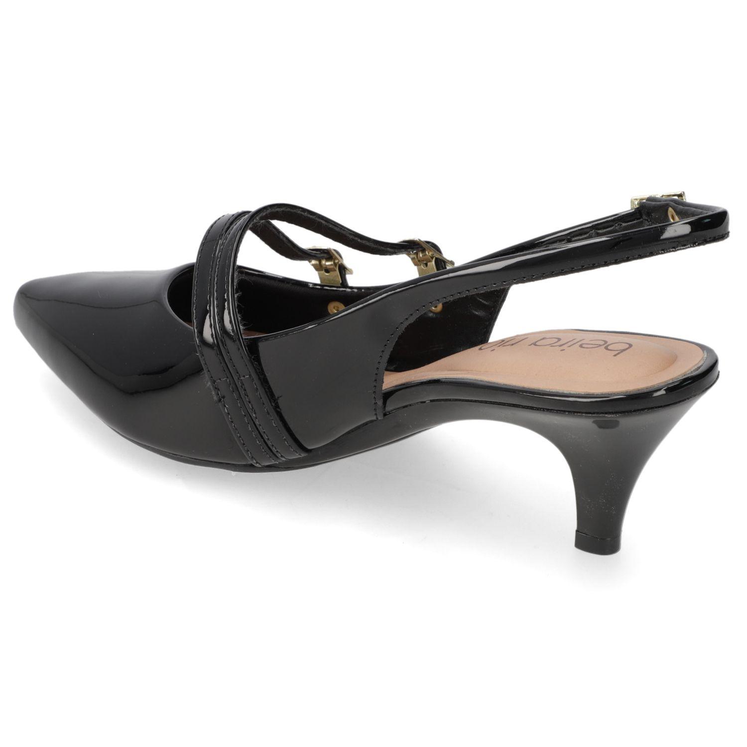 Stiletto Beira Rio Negro Taco 5 Cm-3