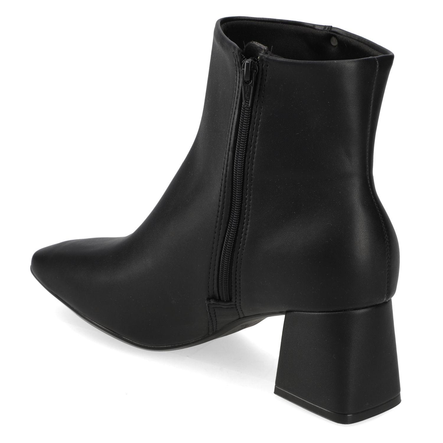 Botín Vizzano Taco Ancho 5 cm Negro Doble Cierre-2