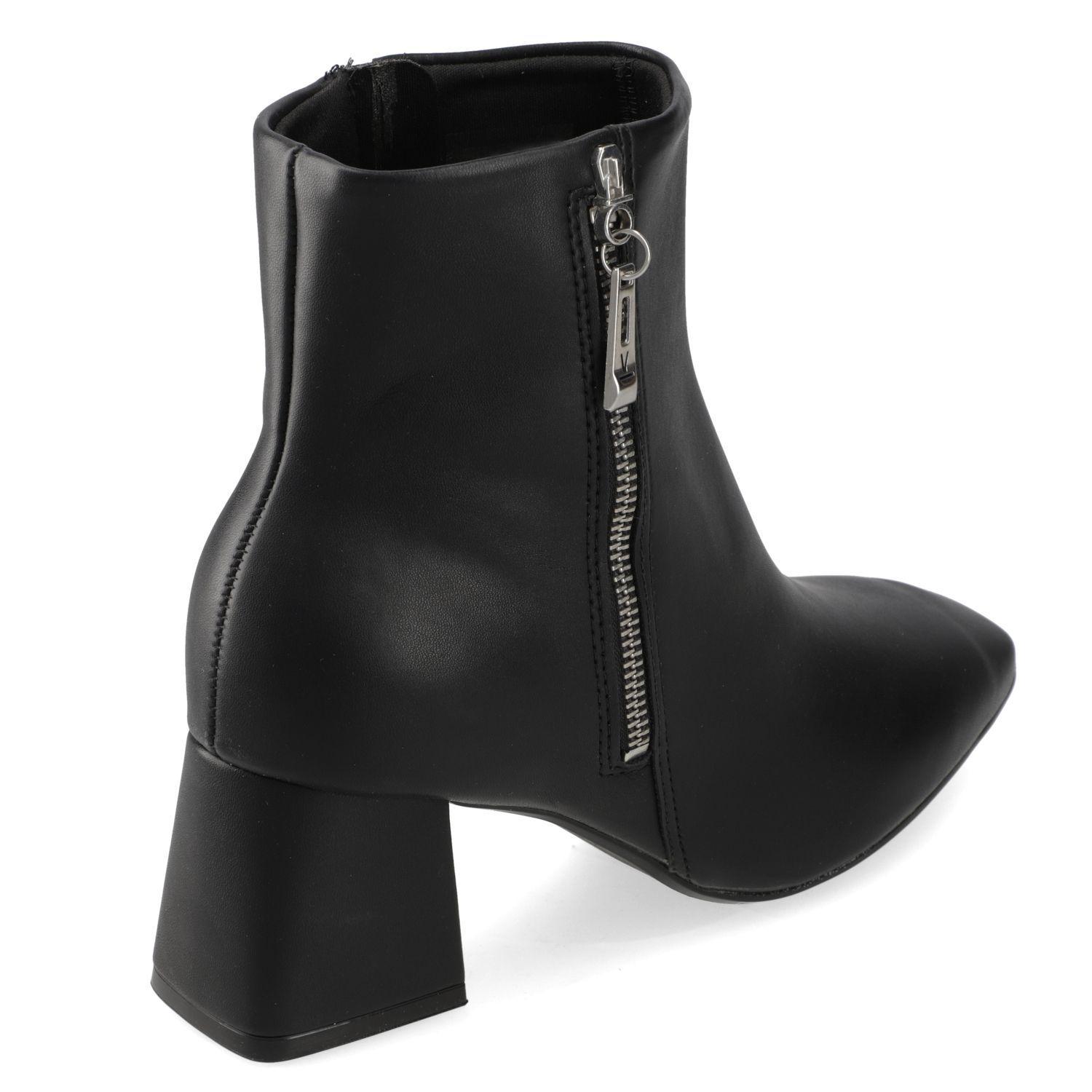 Botín Vizzano Taco Ancho 5 cm Negro Doble Cierre-3