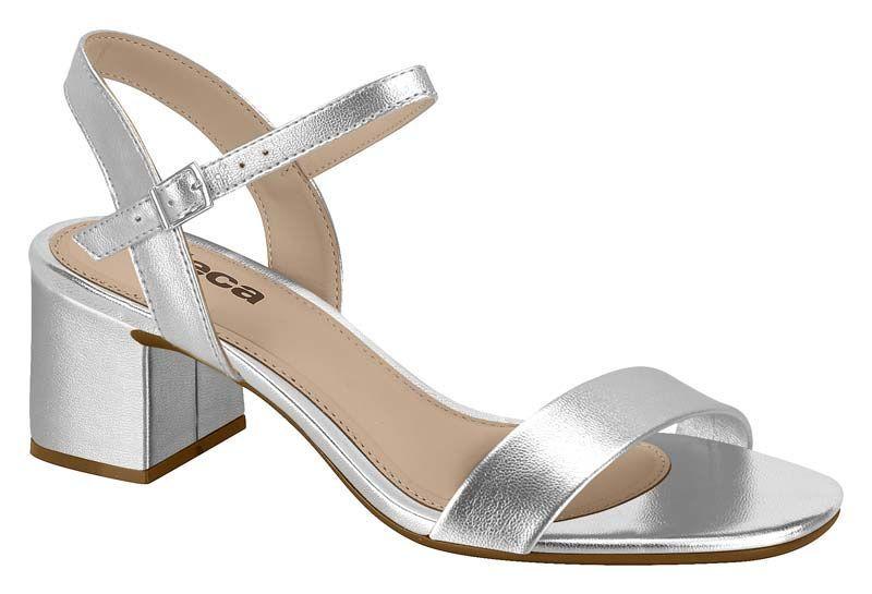 Sandalia Taco Moleca Plateado Metalico 16183-0