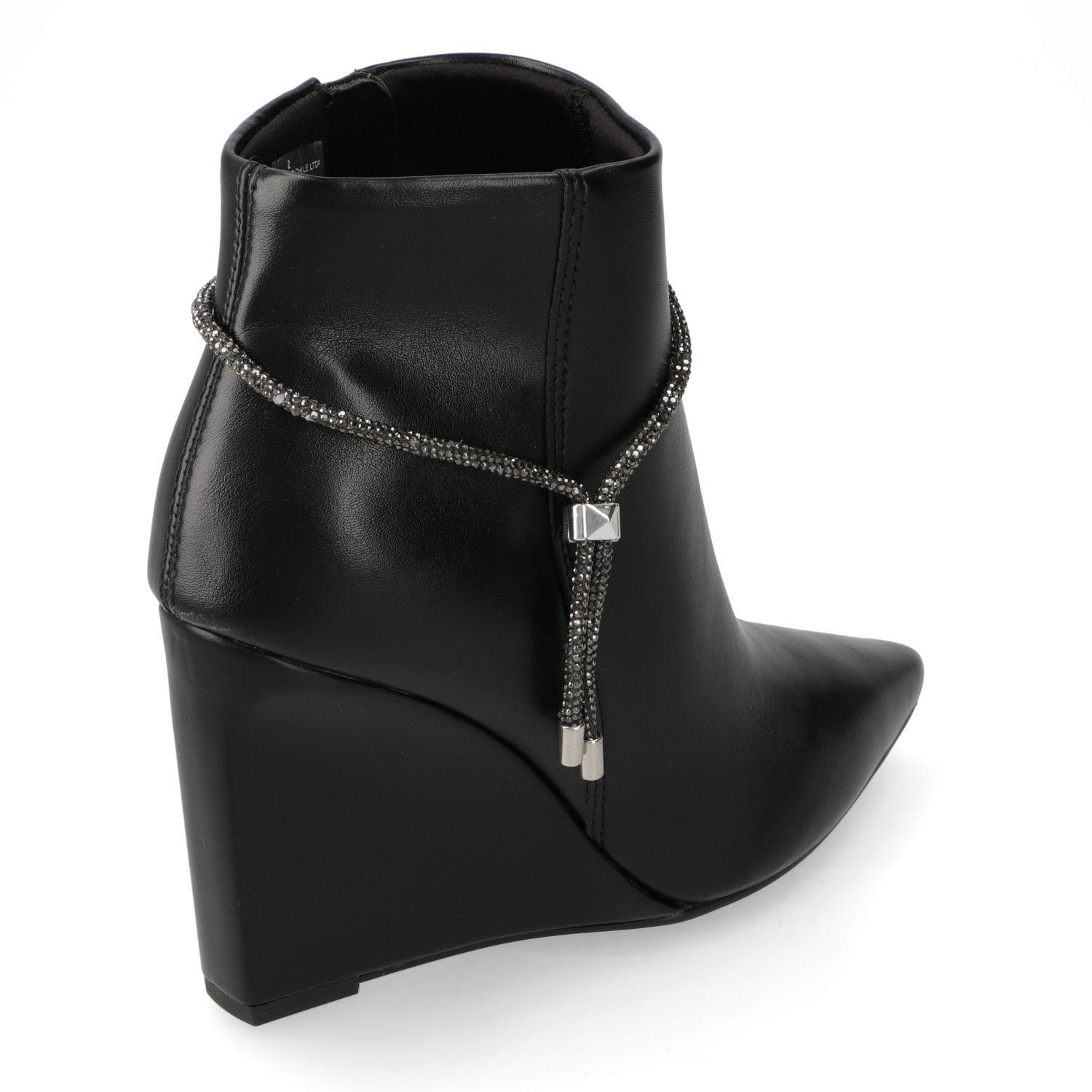 Botin Vizzano EcoCuero Taco Cuña Negro-3
