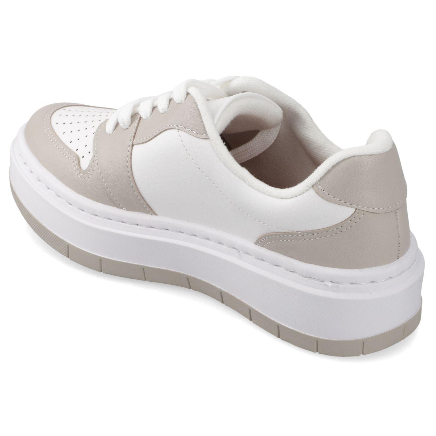 Zapatilla Casual Blanco y Beige Vizzano-3