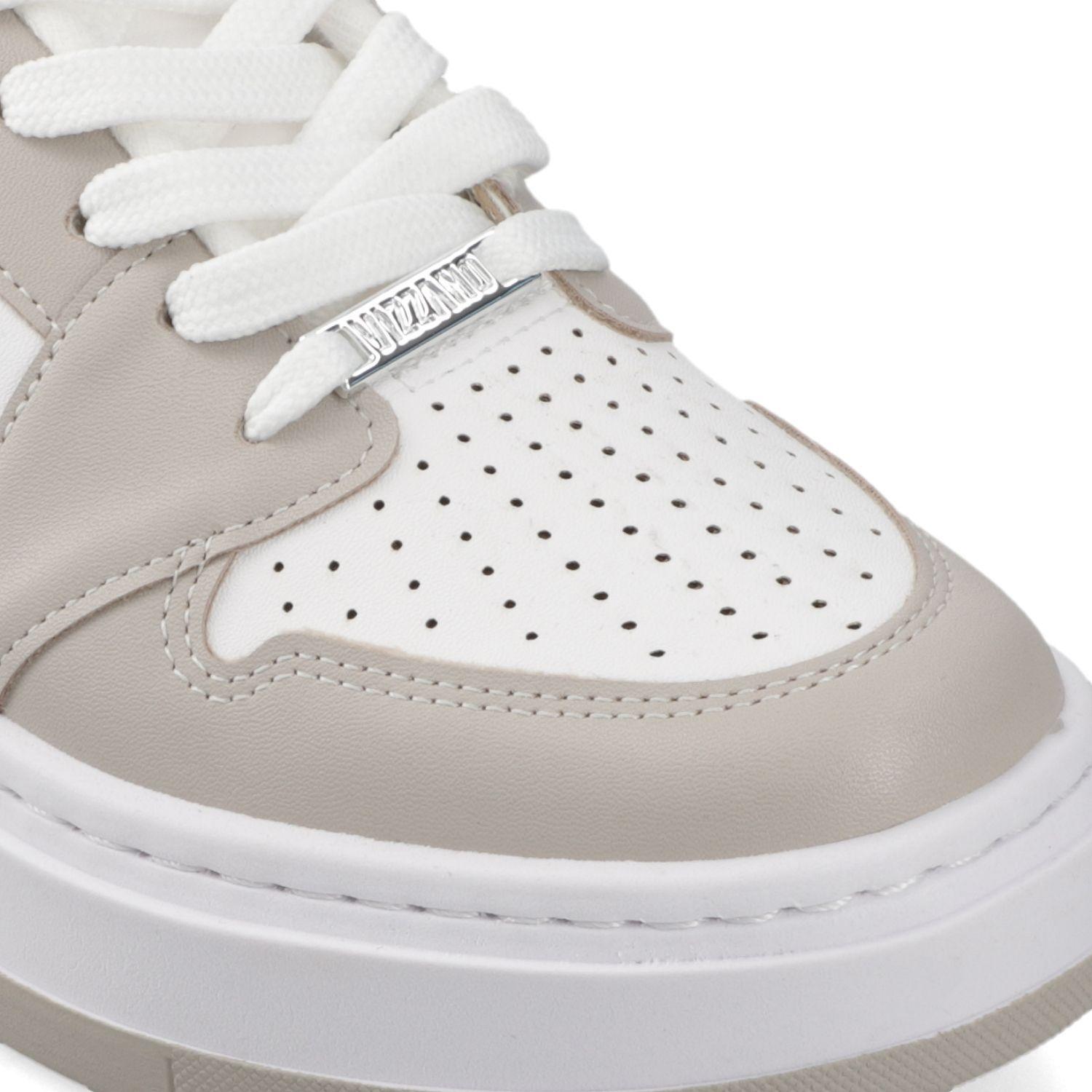 Zapatilla Casual Blanco y Beige Vizzano-5