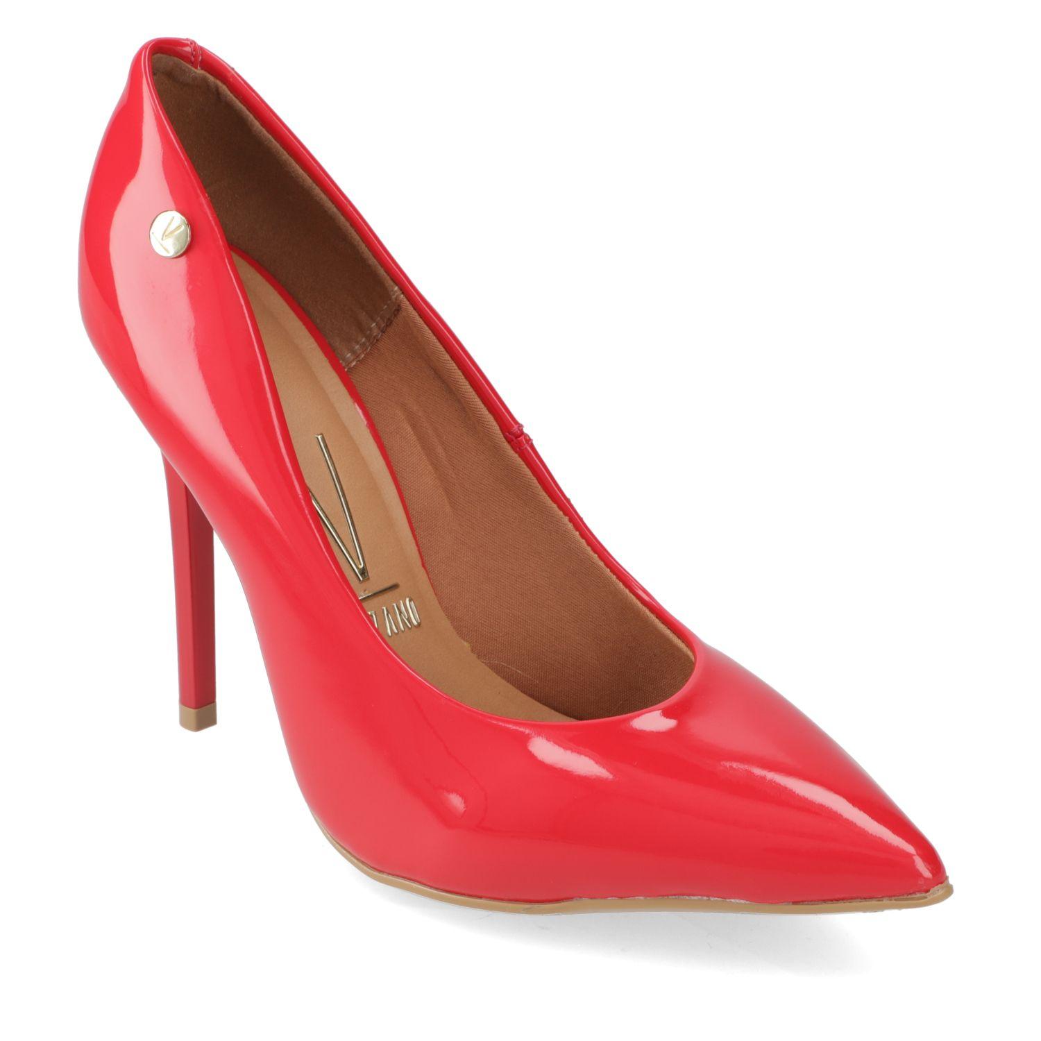 Stiletto Vizzano Rojo Taco 13 Cm Efecto Cuero-0
