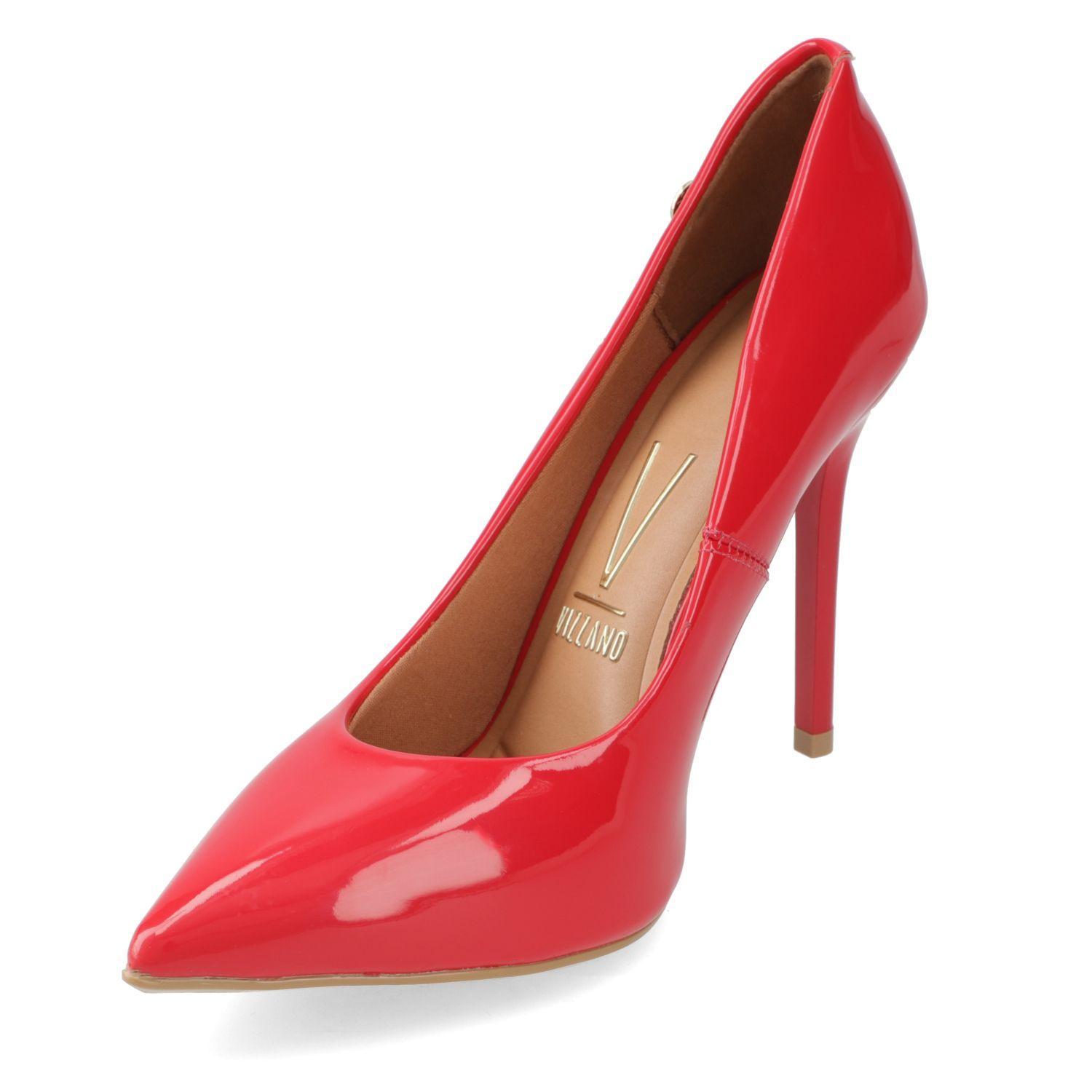 Stiletto Vizzano Rojo Taco 13 Cm Efecto Cuero-2