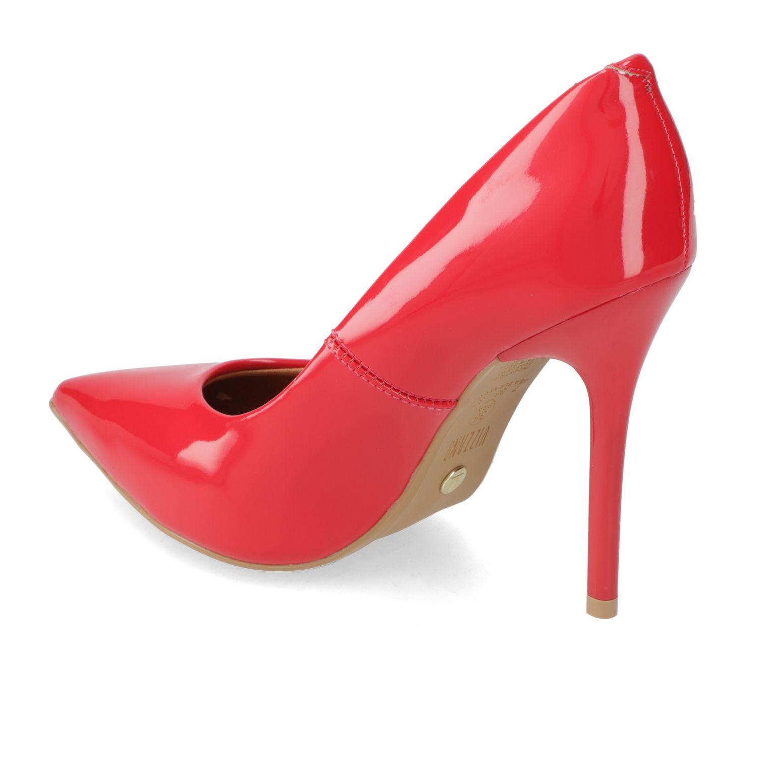 Stiletto Vizzano Rojo Taco 13 Cm Efecto Cuero-3