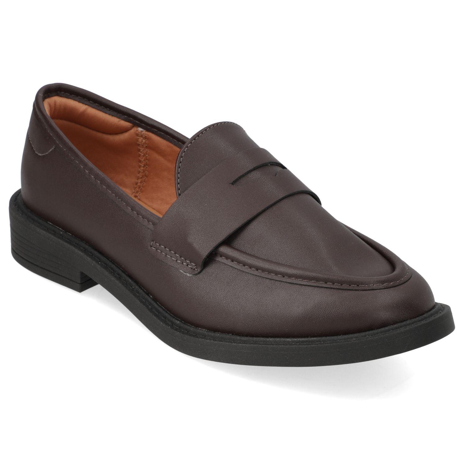 Mocasin Vizzano Café Oscuro Efecto Cuero  Cacao 1277 Pelica-0