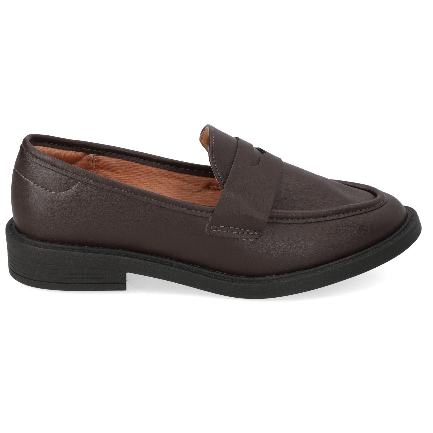 Mocasin Vizzano Café Oscuro Efecto Cuero  Cacao 1277 Pelica-1