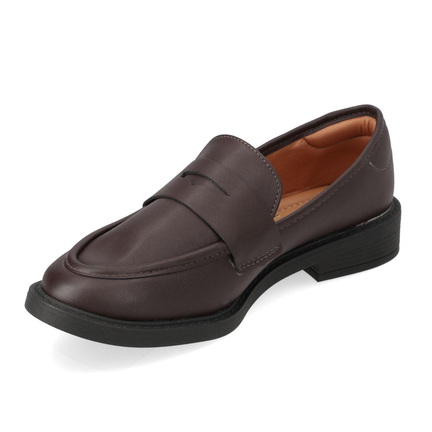 Mocasin Vizzano Café Oscuro Efecto Cuero  Cacao 1277 Pelica-2