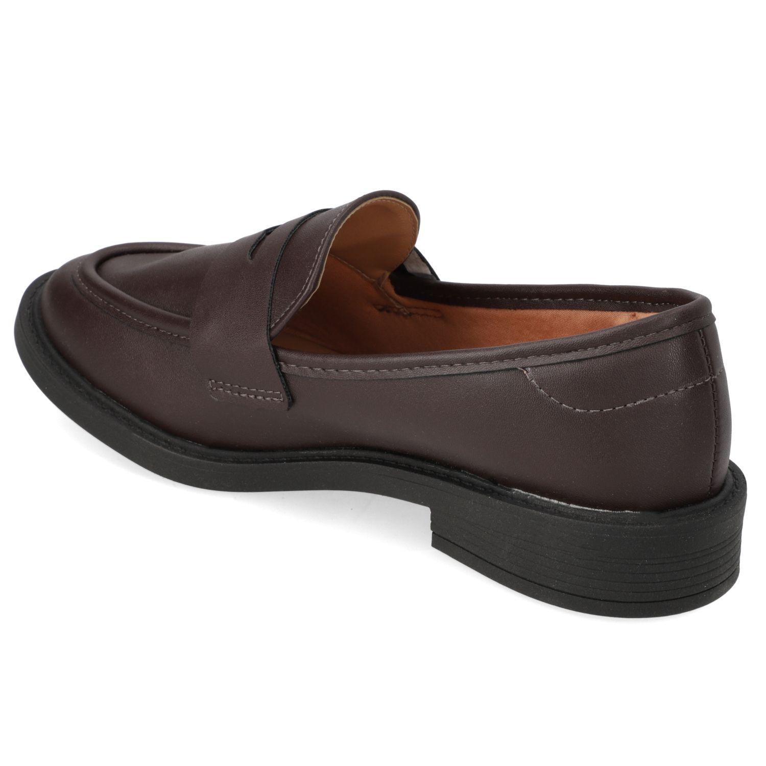 Mocasin Vizzano Café Oscuro Efecto Cuero  Cacao 1277 Pelica-3