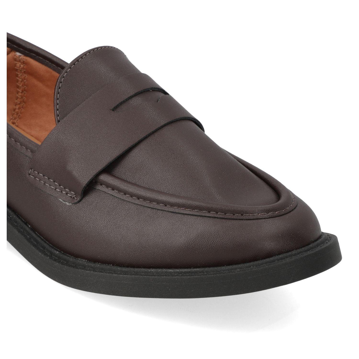 Mocasin Vizzano Café Oscuro Efecto Cuero  Cacao 1277 Pelica-5