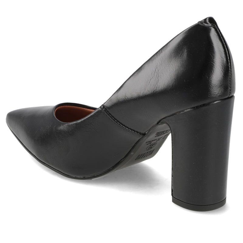 Zapato Taco Ancho Negro Vizzano-3