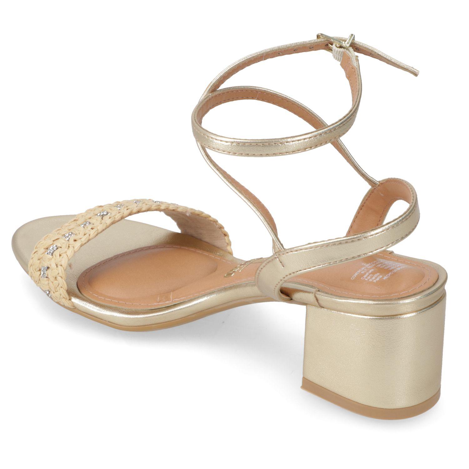 Sandalia Taco Vizzano Dorado 15175-3