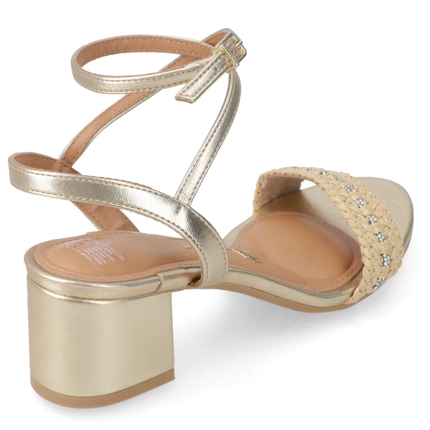 Sandalia Taco Vizzano Dorado 15175-4