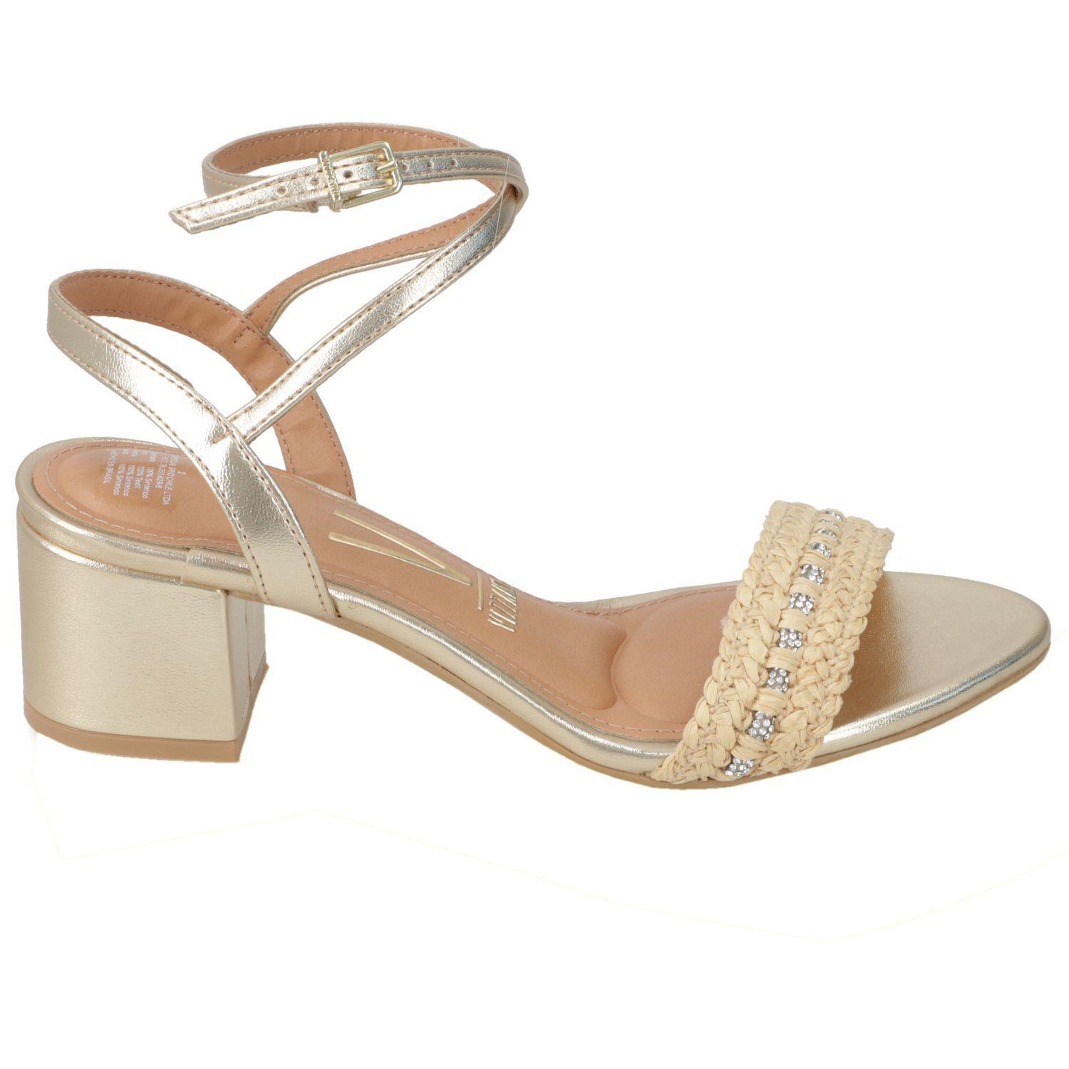 Sandalia Taco Vizzano Dorado 15175-1