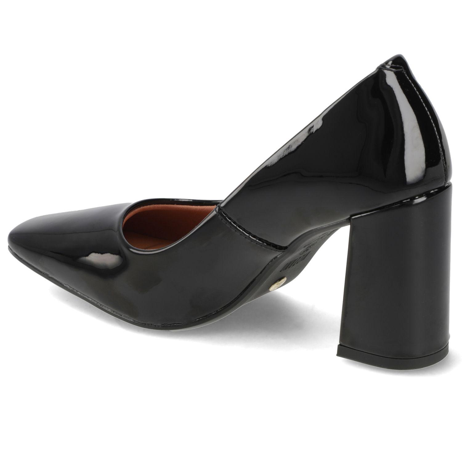 Zapato Taco Ancho Negro Charol Vizzano-3