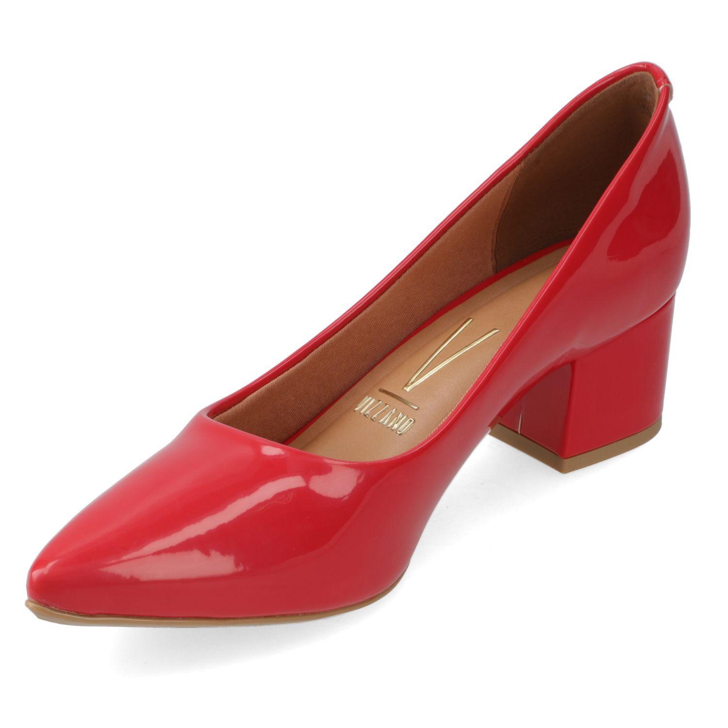 Zapato Mujer Taco Cuadrado Rojo 1220-315- Vizzano-1