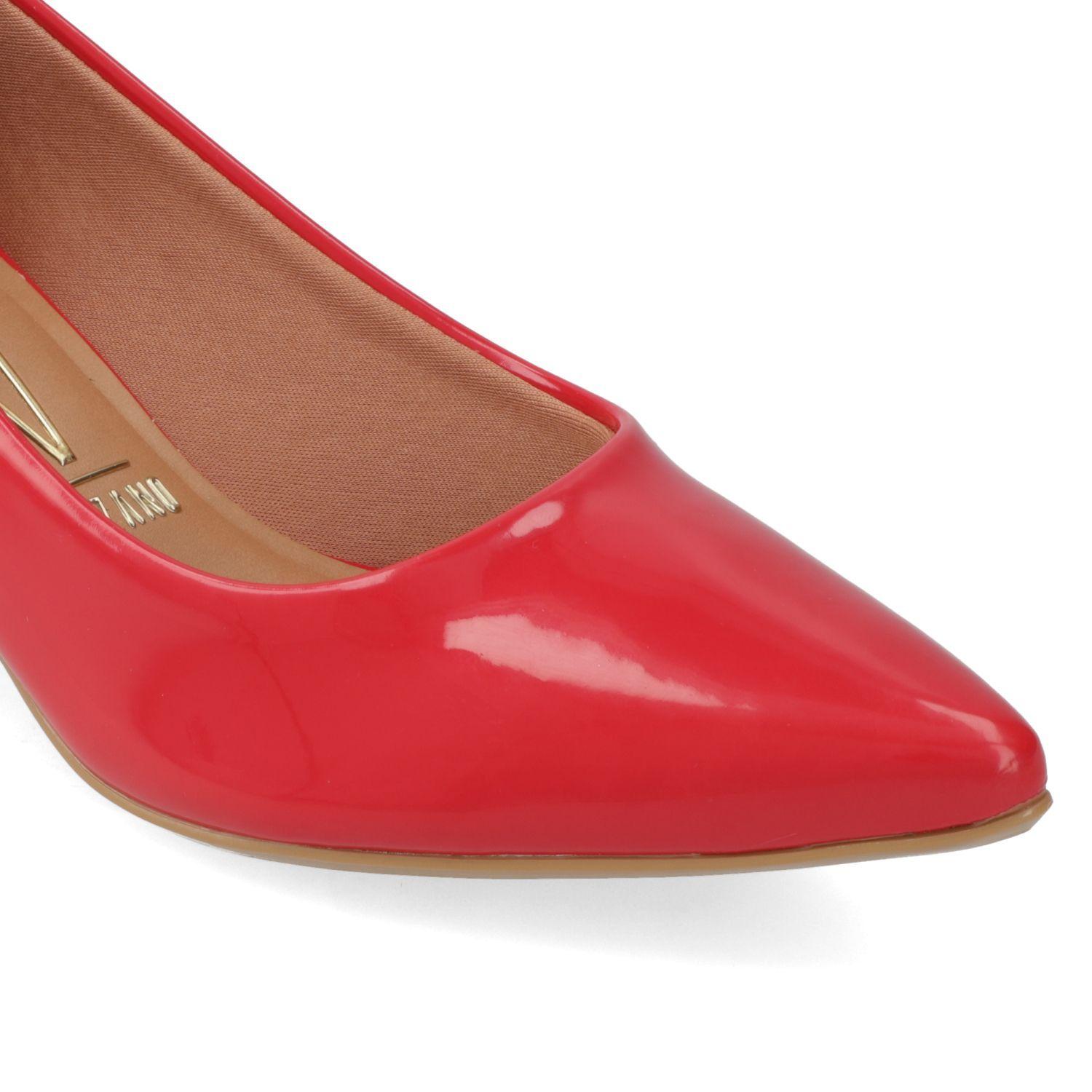 Zapato Mujer Taco Cuadrado Rojo 1220-315- Vizzano-4