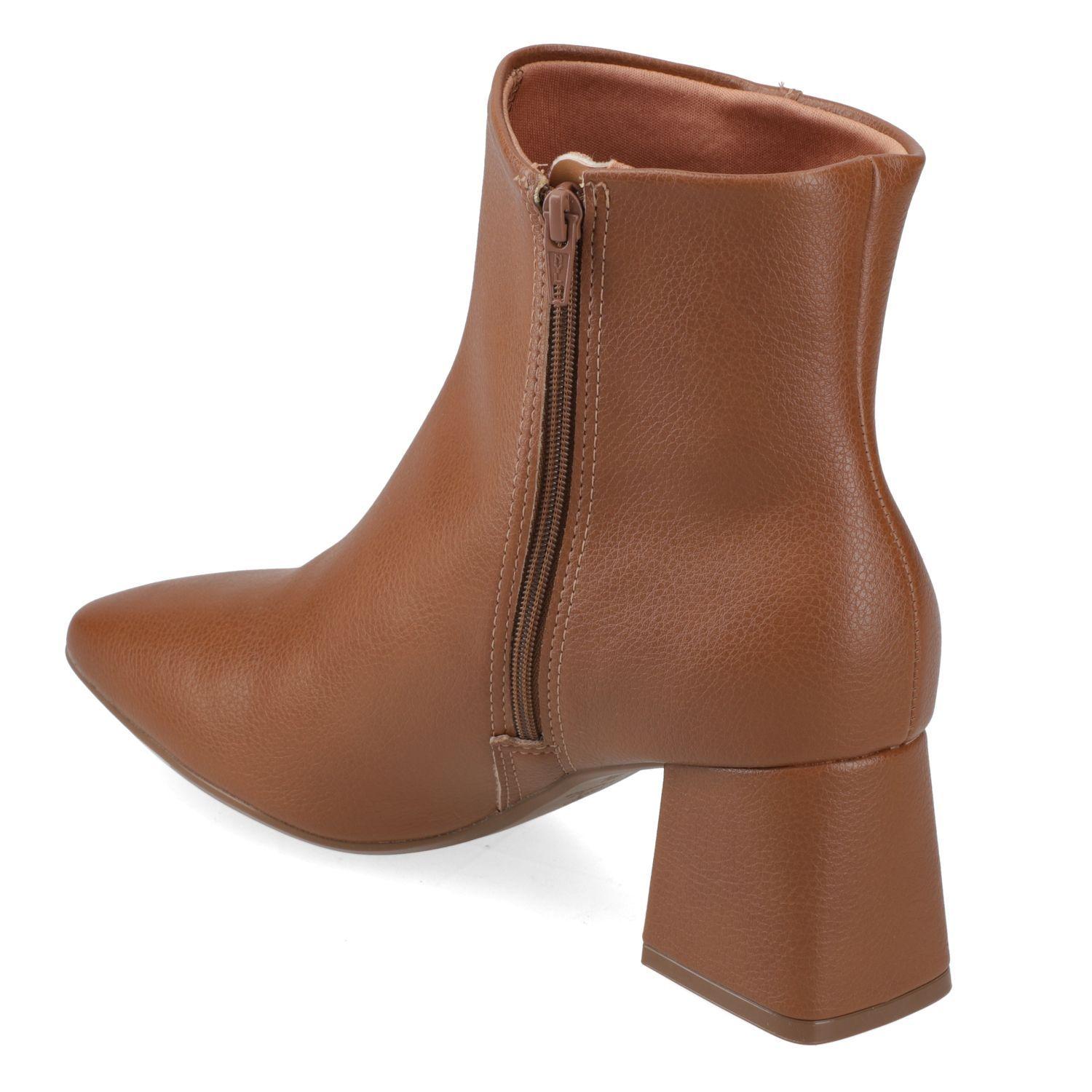 Botín Taco Ancho 5 cm Vizzano Camel-2
