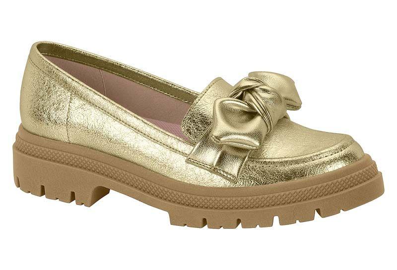 Mocasin Moleca Metalizados Dorado-0