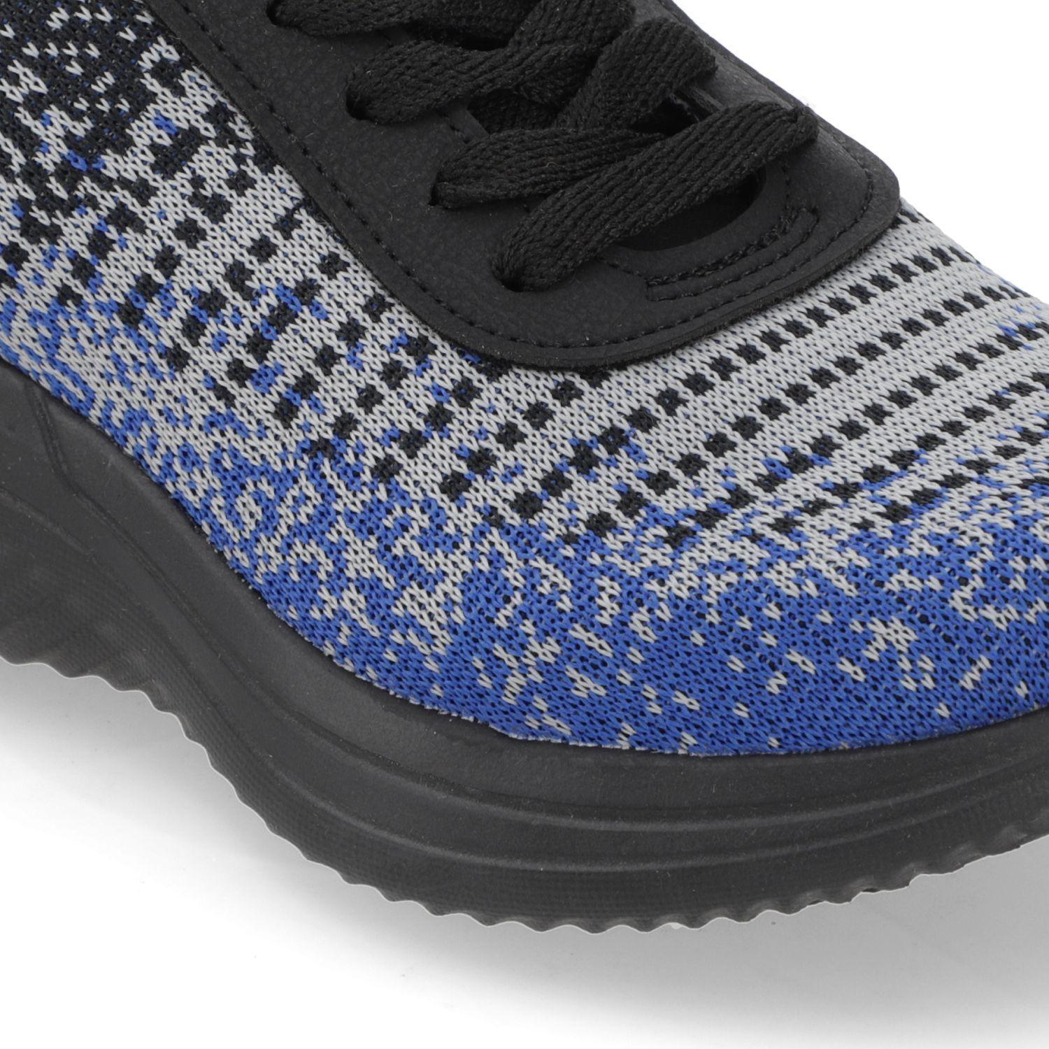 Zapatilla Deportiva Niño Negro Azul y Gris-5