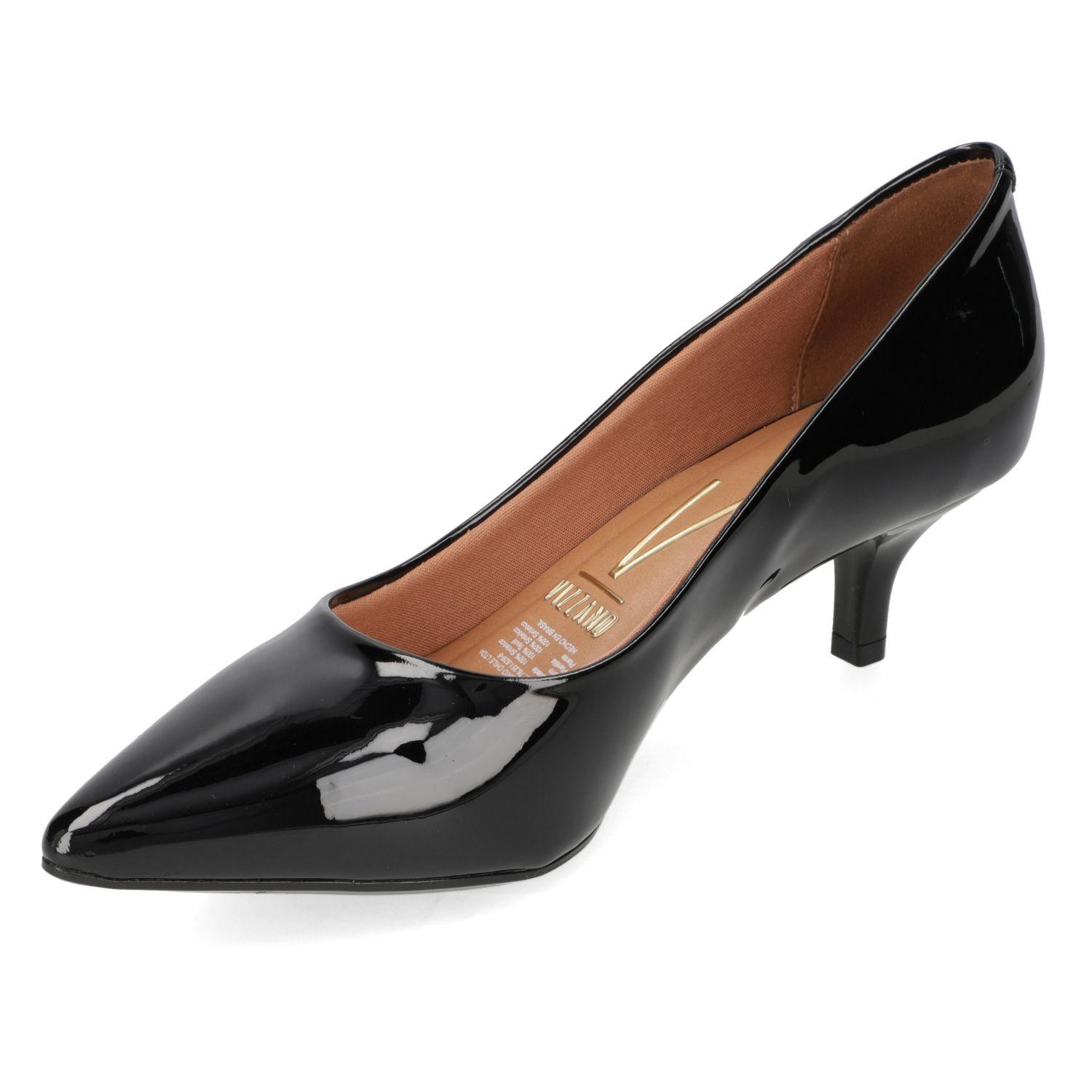 Zapato Mujer Taco Aguja Stiletto Efecto Charol Negro Vizzano-2