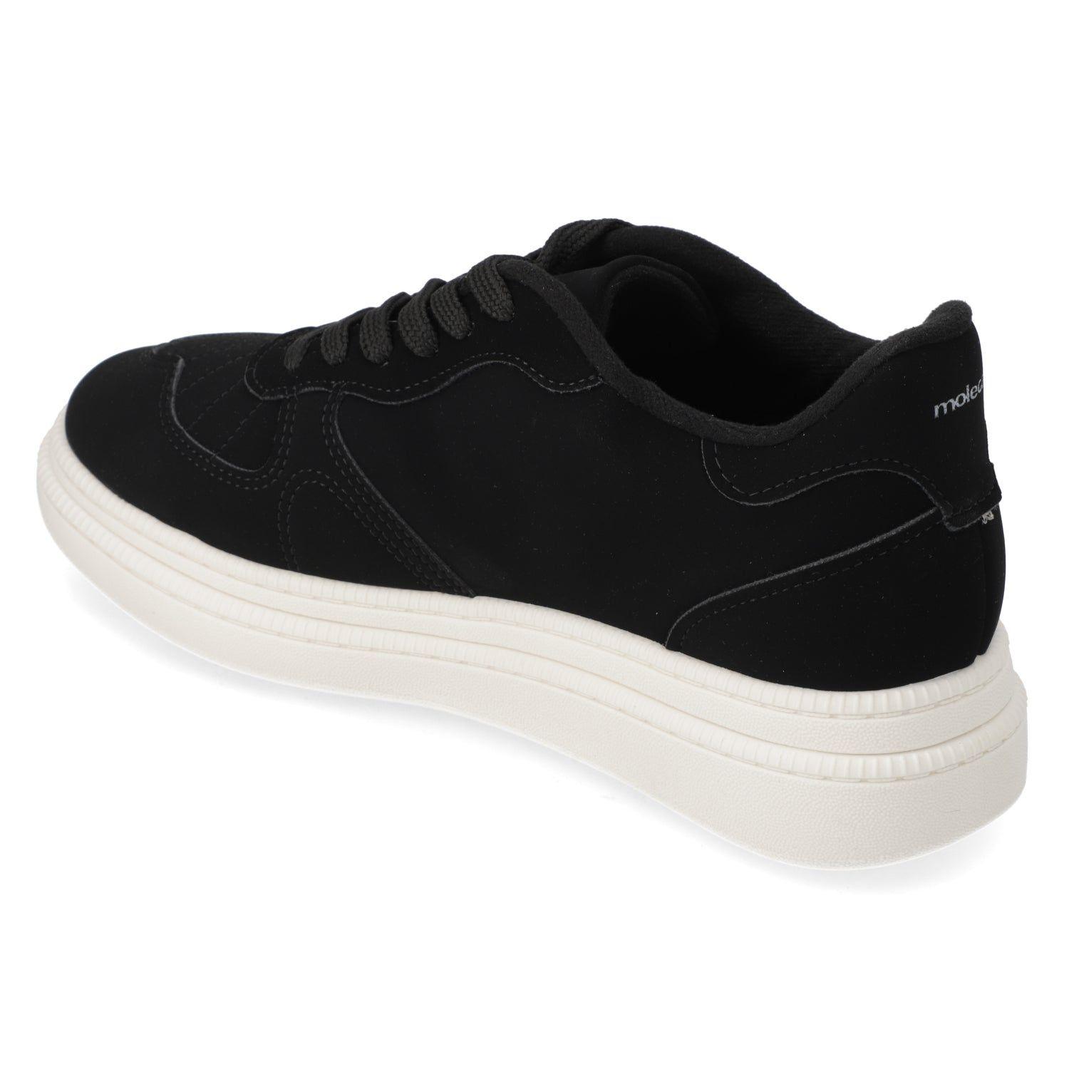 Zapatilla Mujer Moleca Negra con Detalles Blancos-3